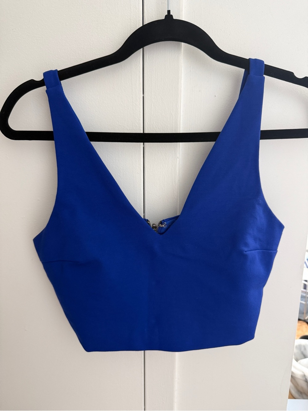 silence + noise Royal Blue V-Neck Crop Top